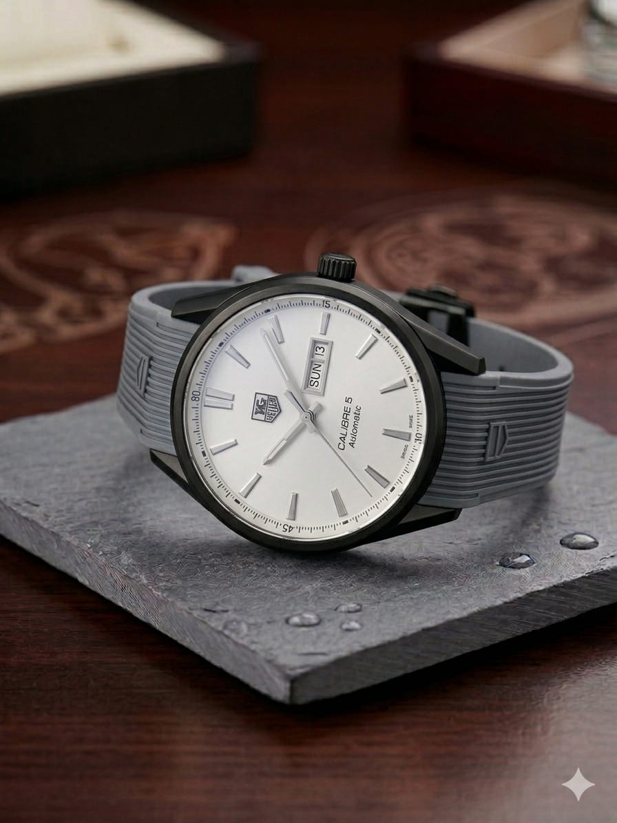 TAG Heuer Men Watch – Day Date Working Silicone Strap Premium Quality